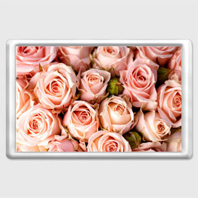 Магнит 45*70 с принтом Розовые розы в Петрозаводске, Пластик | Размер: 78*52 мм; Размер печати: 70*45 | букет | природа | розы | цветок | цветы