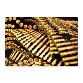 Магнитный плакат 3Х2 с принтом Золотые патроны в Петрозаводске, Полимерный материал с магнитным слоем | 6 деталей размером 9*9 см | Тематика изображения на принте: война | гильза | золото | оружие | патрон | пуля