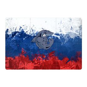 Магнитный плакат 3Х2 с принтом Акула в Петрозаводске, Полимерный материал с магнитным слоем | 6 деталей размером 9*9 см | плавание | россия | русский | спорт
