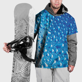 Накидка на куртку 3D с принтом Капли воды в Петрозаводске, 100% полиэстер |  | вода | жидкость | капля | природа | свежесть