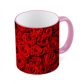 Кружка 3D с принтом Красные розы в Петрозаводске, керамика | ёмкость 330 мл | букет | лепесток | роза | розы | цвет | цветок