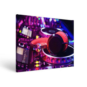 Холст прямоугольный с принтом DJ Mix в Петрозаводске, 100% ПВХ |  | Тематика изображения на принте: deejay | dj | диджей | музыка | наушники | пульт