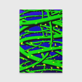 Обложка для паспорта матовая кожа с принтом Шипы в Петрозаводске, натуральная матовая кожа | размер 19,3 х 13,7 см; прозрачные пластиковые крепления | Тематика изображения на принте: колючки | растения | шипы | яркий