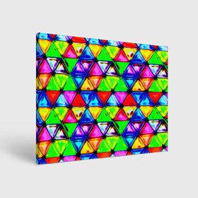 Холст прямоугольный с принтом Треугольник в Петрозаводске, 100% ПВХ |  | абстракции | мозаика | прикольные | текстуры | треугольник