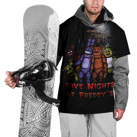 Накидка на куртку 3D с принтом Five Nights At Freddy`s в Петрозаводске, 100% полиэстер |  | five nights at freddys | five nights at freddys по мотивам игрыfreddy | игры | мишка | фнаф | фредди