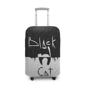 Чехол для чемодана 3D с принтом Black cat в Петрозаводске, 86% полиэфир, 14% спандекс | двустороннее нанесение принта, прорези для ручек и колес | черный кот