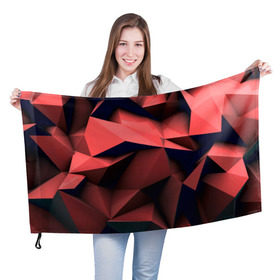 Флаг 3D с принтом Kicker в Петрозаводске, 100% полиэстер | плотность ткани — 95 г/м2, размер — 67 х 109 см. Принт наносится с одной стороны | абстракт | абстракции | иллюзия | прикольные | текстуры