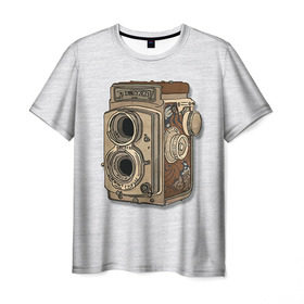 Мужская футболка 3D с принтом Фотоаппарат в Петрозаводске, 100% полиэфир | прямой крой, круглый вырез горловины, длина до линии бедер | camera | зеркалка | камера | фотик | фото | фотоаппарат | фотографировать