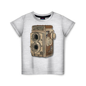Детская футболка 3D с принтом Фотоаппарат в Петрозаводске, 100% гипоаллергенный полиэфир | прямой крой, круглый вырез горловины, длина до линии бедер, чуть спущенное плечо, ткань немного тянется | camera | зеркалка | камера | фотик | фото | фотоаппарат | фотографировать