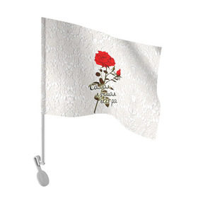 Флаг для автомобиля с принтом Самая лучшая сестра в Петрозаводске, 100% полиэстер | Размер: 30*21 см | 8 марта | лучшая | подарок | роза | самая | сестра