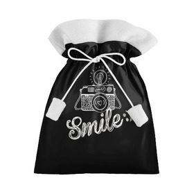 Подарочный 3D мешок с принтом Smile в Петрозаводске, 100% полиэстер | Размер: 29*39 см | camera | smile | вспышка | зеркалка | камера | фотик | фото | фотоаппарат | фотографировать