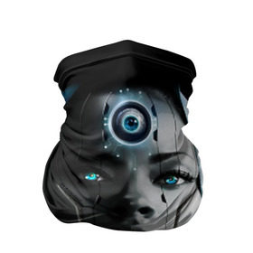 Бандана-труба 3D с принтом Девушка андроид в Петрозаводске, 100% полиэстер, ткань с особыми свойствами — Activecool | плотность 150‒180 г/м2; хорошо тянется, но сохраняет форму | андроид | глаз | девушка | киборг | робот | третий