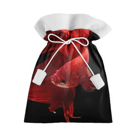 Подарочный 3D мешок с принтом Бойцовая рыбка в Петрозаводске, 100% полиэстер | Размер: 29*39 см | Тематика изображения на принте: аквариумная | бойцовая | красивый | плавники | рыба | рыбка | хвост | япаонская