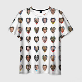 Мужская футболка 3D с принтом Любимые футболисты в Петрозаводске, 100% полиэфир | прямой крой, круглый вырез горловины, длина до линии бедер | великие | звёзды | знаменитости | игроки | легендарные | лучшие | самые крутые | футбол | футболисты | элита