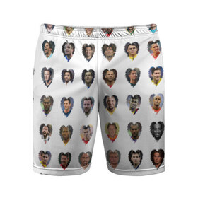 Мужские шорты 3D спортивные с принтом Величайшие футболисты в Петрозаводске,  |  | великие | звёзды | знаменитости | игроки | легендарные | лучшие | самые крутые | футбол | футболисты | элита