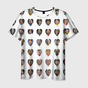 Мужская футболка 3D с принтом Величайшие футболисты в Петрозаводске, 100% полиэфир | прямой крой, круглый вырез горловины, длина до линии бедер | великие | звёзды | знаменитости | игроки | легендарные | лучшие | самые крутые | футбол | футболисты | элита