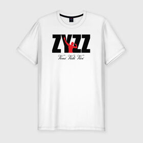 Мужская футболка премиум с принтом Zyzz в Петрозаводске, 92% хлопок, 8% лайкра | приталенный силуэт, круглый вырез ворота, длина до линии бедра, короткий рукав | bodybuilding | zyzz | бодибилдинг | зиз | качок | мышцы