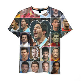 Мужская футболка 3D с принтом Луис Суарес - лучший в Петрозаводске, 100% полиэфир | прямой крой, круглый вырез горловины, длина до линии бедер | luis suarez | аргентина | барса | барселона | луис суарес | лучшие футболисты | любимый игрок | мой любимец | самый крутой | сердце | футбол | я люблю