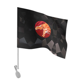 Флаг для автомобиля с принтом Howl в Петрозаводске, 100% полиэстер | Размер: 30*21 см | awp | cs go | howl | винтовка | вой | дракон | контр | кс го | ксго | м4а4 | скин | страйк