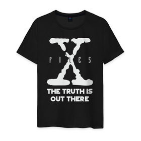 Мужская футболка хлопок с принтом X-Files в Петрозаводске, 100% хлопок | прямой крой, круглый вырез горловины, длина до линии бедер, слегка спущенное плечо. | mulder | scully | x files | малдер | материалы | нло | пришельцы | секретные | скалли