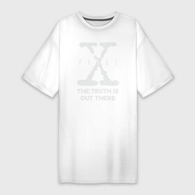 Платье-футболка хлопок с принтом X Files в Петрозаводске,  |  | mulder | scully | x files | малдер | материалы | нло | пришельцы | секретные | скалли