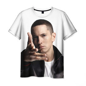 Мужская футболка 3D с принтом Eminem в Петрозаводске, 100% полиэфир | прямой крой, круглый вырез горловины, длина до линии бедер | eminem | music | rap | usa | музыка | рэп | сша | эминем