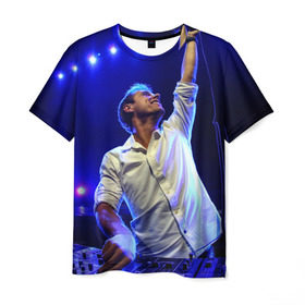 Мужская футболка 3D с принтом Armin Van Buuren в Петрозаводске, 100% полиэфир | прямой крой, круглый вырез горловины, длина до линии бедер | armin van buuren | avb | dj | армин ван бюрен
