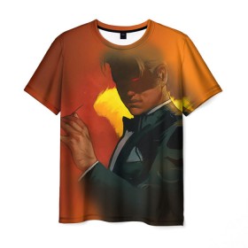 Мужская футболка 3D с принтом Lucifer 2 в Петрозаводске, 100% полиэфир | прямой крой, круглый вырез горловины, длина до линии бедер | 