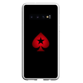 Чехол для Samsung Galaxy S10 с принтом PokerStars в Петрозаводске, Силикон | Область печати: задняя сторона чехла, без боковых панелей | Тематика изображения на принте: poker | pokerstars | sport