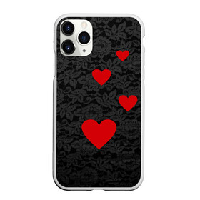 Чехол для iPhone 11 Pro матовый с принтом Кружево и сердца в Петрозаводске, Силикон |  | Тематика изображения на принте: dg | dolce | gabbana | габбана | дольче | любовь | сердечко