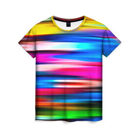 Женская футболка 3D с принтом Twinkle в Петрозаводске, 100% полиэфир ( синтетическое хлопкоподобное полотно) | прямой крой, круглый вырез горловины, длина до линии бедер | twinkle | линии | мерцание | полосы | прикольные | текстуры