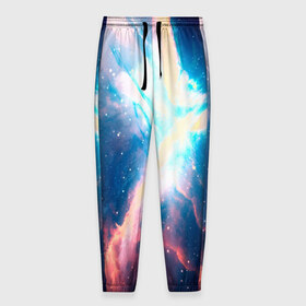Мужские брюки 3D с принтом Вселенная в Петрозаводске, 100% полиэстер | манжеты по низу, эластичный пояс регулируется шнурком, по бокам два кармана без застежек, внутренняя часть кармана из мелкой сетки | вселенная | галатика | звезды