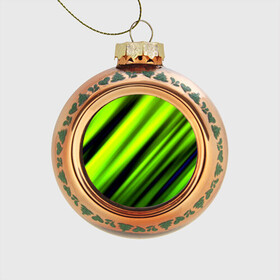 Стеклянный ёлочный шар с принтом Green fon в Петрозаводске, Стекло | Диаметр: 80 мм | линии | новые | полосы | популярные | прикольные | текстуры