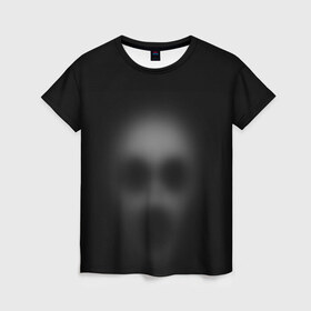 Женская футболка 3D с принтом Призрак в Петрозаводске, 100% полиэфир ( синтетическое хлопкоподобное полотно) | прямой крой, круглый вырез горловины, длина до линии бедер | привидение | призрак | хелоуин