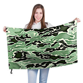 Флаг 3D с принтом Камуфляж в Петрозаводске, 100% полиэстер | плотность ткани — 95 г/м2, размер — 67 х 109 см. Принт наносится с одной стороны | camo | армия | камо | маскировка