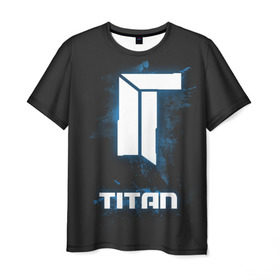 Мужская футболка 3D с принтом TITAN в Петрозаводске, 100% полиэфир | прямой крой, круглый вырез горловины, длина до линии бедер | csgo | dota | ксго | титан