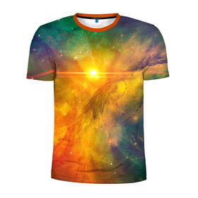 Мужская футболка 3D спортивная с принтом Космос в Петрозаводске, 100% полиэстер с улучшенными характеристиками | приталенный силуэт, круглая горловина, широкие плечи, сужается к линии бедра | галактика | звезды | космос | созвездия