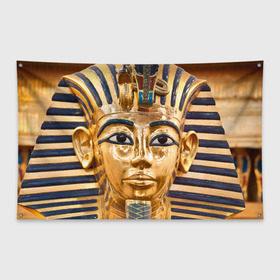Флаг-баннер с принтом Фараон в Петрозаводске, 100% полиэстер | размер 67 х 109 см, плотность ткани — 95 г/м2; по краям флага есть четыре люверса для крепления | египет | фараон