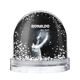 Снежный шар с принтом RONALDO the best в Петрозаводске, Пластик | Изображение внутри шара печатается на глянцевой фотобумаге с двух сторон | real madrid | ronaldo | реал | роналдо | футбол