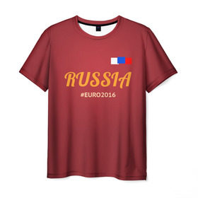 Мужская футболка 3D с принтом Сборная России 2016 в Петрозаводске, 100% полиэфир | прямой крой, круглый вырез горловины, длина до линии бедер | euro | russia | акинфеев | дзюба | евро | кокорин | россия