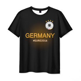 Мужская футболка 3D с принтом Сборная Германии 2016 в Петрозаводске, 100% полиэфир | прямой крой, круглый вырез горловины, длина до линии бедер | germany