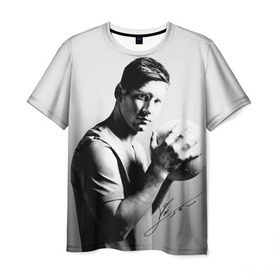 Мужская футболка 3D с принтом Лионель Месси в Петрозаводске, 100% полиэфир | прямой крой, круглый вырез горловины, длина до линии бедер | barcelona | messi | барселона | спорт | футбол