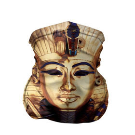 Бандана-труба 3D с принтом Хатшепсут в Петрозаводске, 100% полиэстер, ткань с особыми свойствами — Activecool | плотность 150‒180 г/м2; хорошо тянется, но сохраняет форму | египет | женщина | золото | маска | фараон египта | хатшепсут