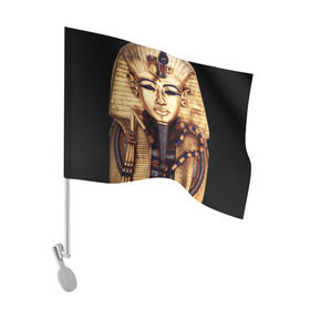 Флаг для автомобиля с принтом Хатшепсут в Петрозаводске, 100% полиэстер | Размер: 30*21 см | египет | женщина | золото | маска | фараон египта | хатшепсут