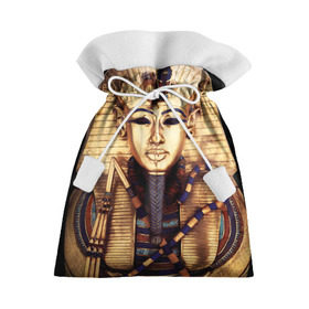 Подарочный 3D мешок с принтом Хатшепсут в Петрозаводске, 100% полиэстер | Размер: 29*39 см | египет | женщина | золото | маска | фараон египта | хатшепсут