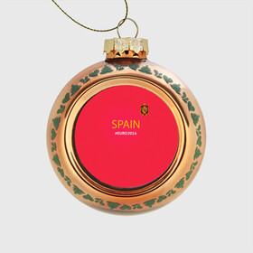 Стеклянный ёлочный шар с принтом Сборная Испании 2016 в Петрозаводске, Стекло | Диаметр: 80 мм | Тематика изображения на принте: euro2016 | spain | испания
