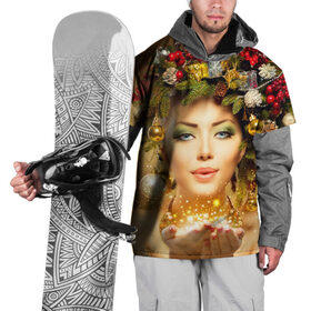 Накидка на куртку 3D с принтом Чудо девушка в Петрозаводске, 100% полиэстер |  | волшебница | волшебство | звезды | новый год | подарки | празник | фея | чудо девушка