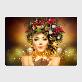 Магнитный плакат 3Х2 с принтом Чудо девушка в Петрозаводске, Полимерный материал с магнитным слоем | 6 деталей размером 9*9 см | волшебница | волшебство | звезды | новый год | подарки | празник | фея | чудо девушка