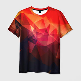 Мужская футболка 3D с принтом Абстракция в Петрозаводске, 100% полиэфир | прямой крой, круглый вырез горловины, длина до линии бедер | абстракт | абстракции | волны | прикольные | ромб | текстуры