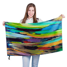 Флаг 3D с принтом Масло штрихи в Петрозаводске, 100% полиэстер | плотность ткани — 95 г/м2, размер — 67 х 109 см. Принт наносится с одной стороны | абстракция | краска | масло | творчество | цвет